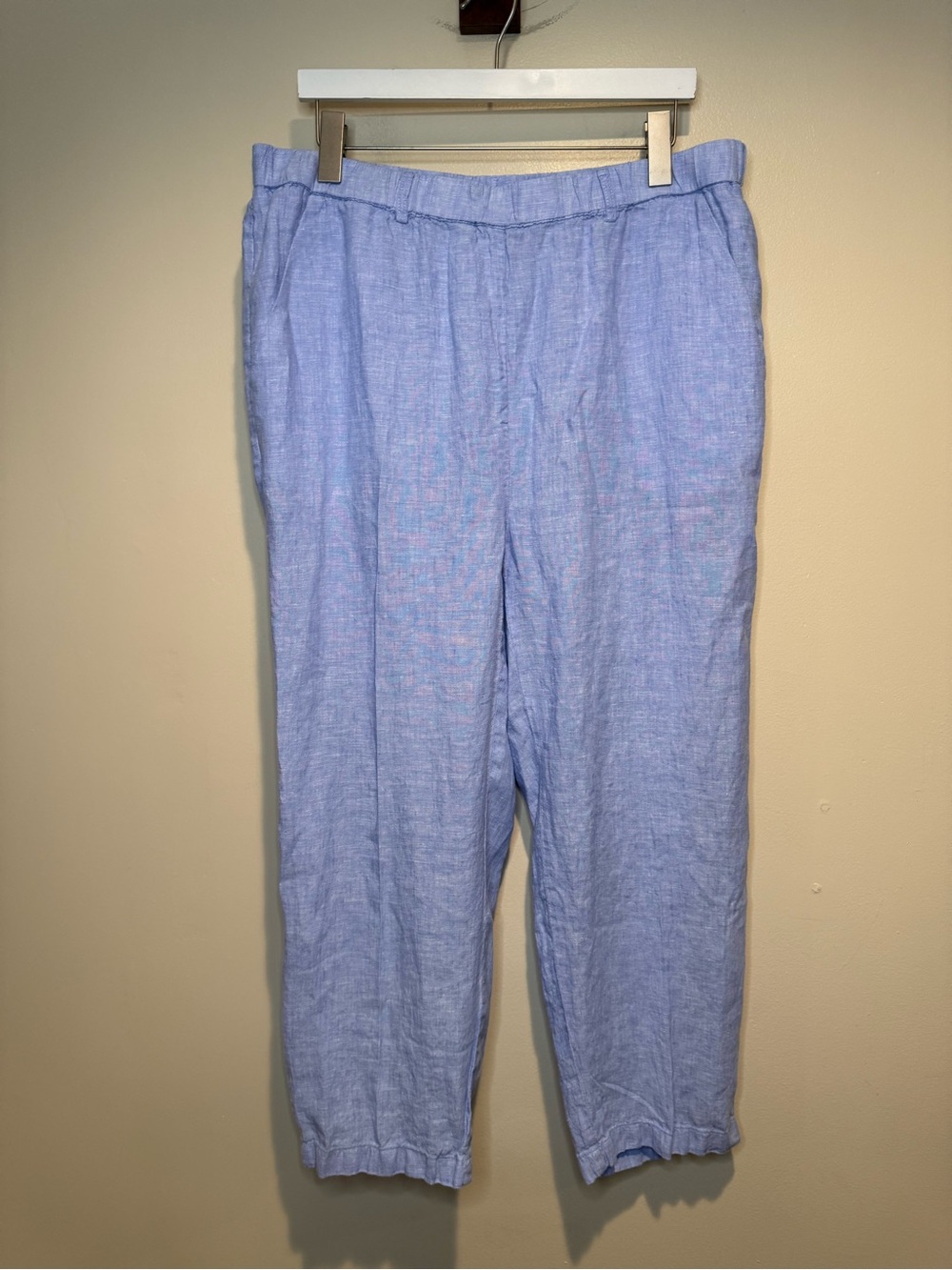 Quince 100% European Linen pull on Pants in French Blue - Picture 5 of 10